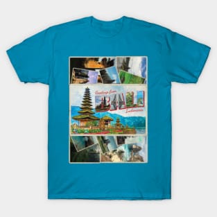 Greetings from Bali in Indonesia Vintage style retro souvenir T-Shirt